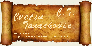 Cvetin Tanacković vizit kartica